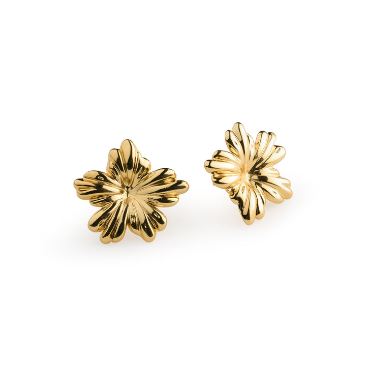 Mabel - Boucles d'oreilles en forme de fleur en acier inoxydable