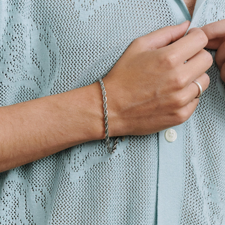 Gustav - Bracelet chaîne en corde en acier inoxydable