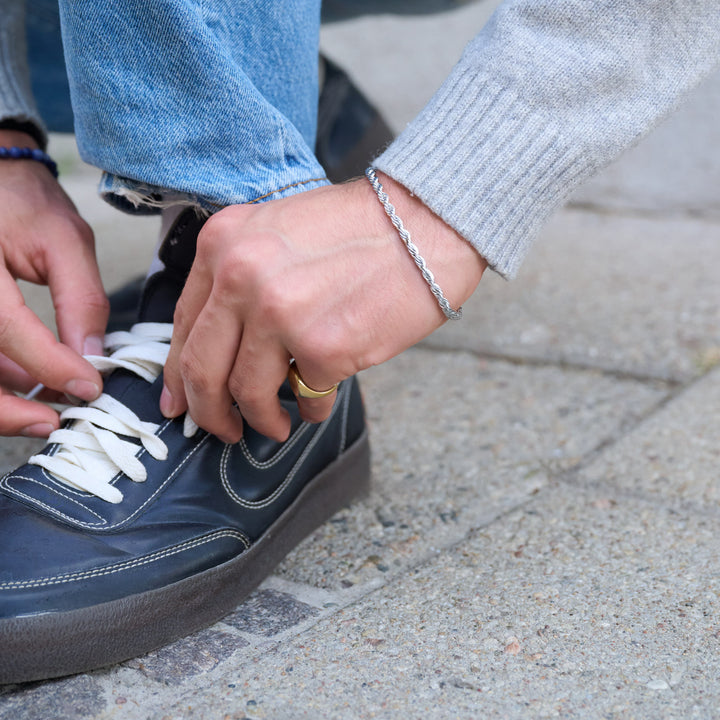 Gustav - Bracelet chaîne en corde en acier inoxydable