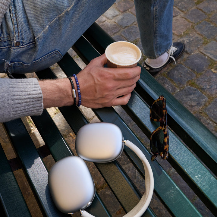 Oliver - Bracelet en cuir acier inoxydable