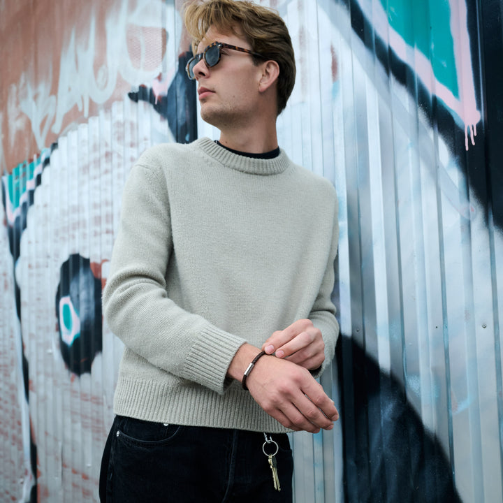 Oliver - Bracelet en cuir acier inoxydable