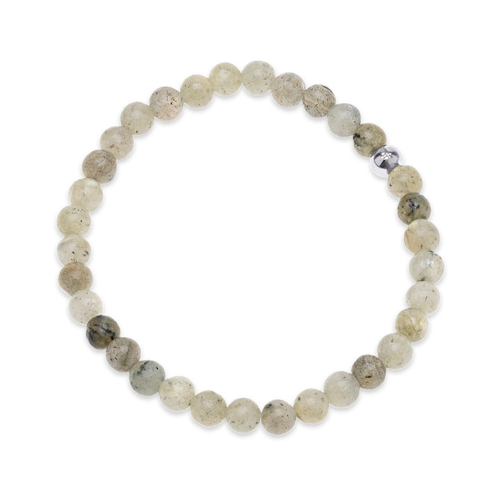 Erik - Bracelet en perles de pierre en acier inoxydable