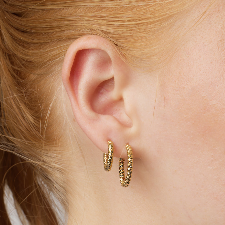 Torun - Boucles d'oreilles créoles 20mm acier inoxydable