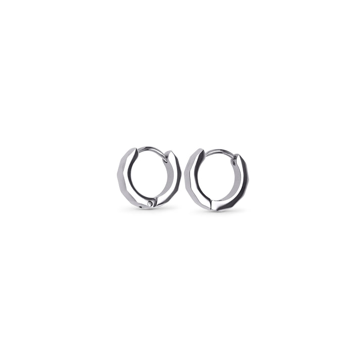 Noor - Boucles d'oreilles créoles à pointes 16mm en acier inoxydable