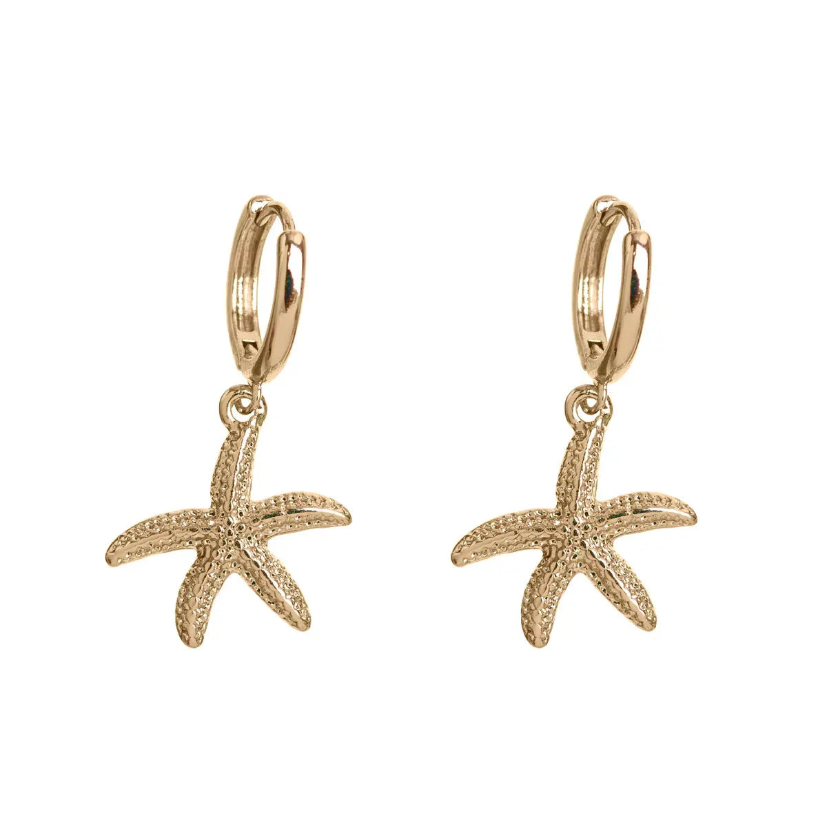 Boucles D'Oreilles Créoles Étoiles THIERRY MUGLER - Plaqué Or & Zircon - Neuves Avec Étiquettes