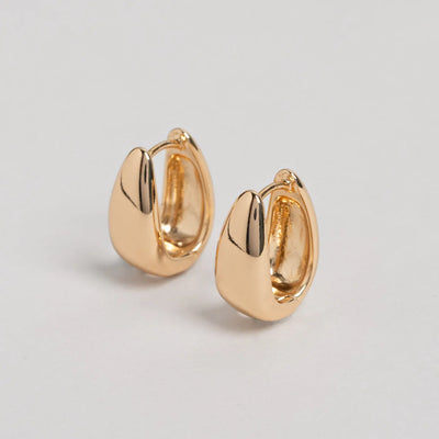 Boucles d'oreilles créoles larges classiques - Or