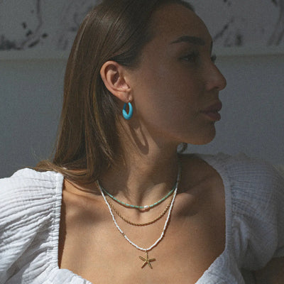 Donna - Boucle d'oreille créole en plastique