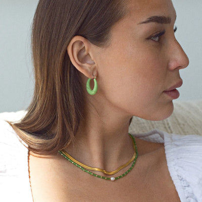 Donna - Boucle d'oreille créole en plastique