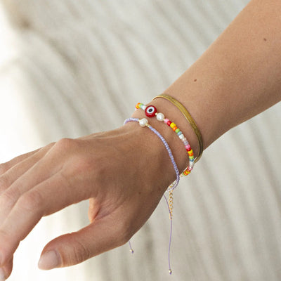 Suzy - Bracelet de perles et de perles colorées Evil Eye