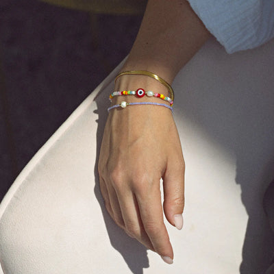 Suzy - Bracelet de perles et de perles colorées Evil Eye
