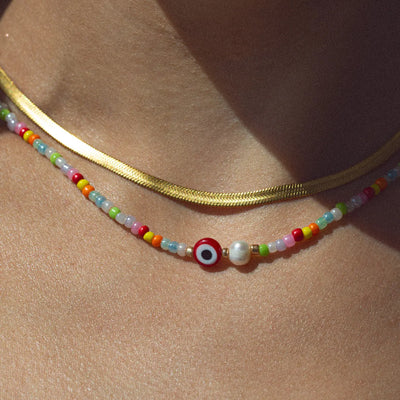 Suzy - Collier de perles colorées Evil Eye