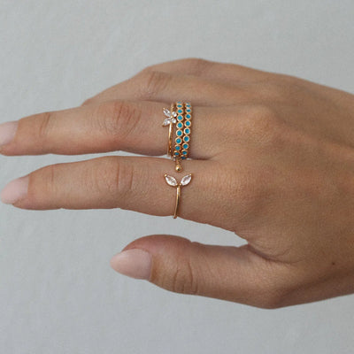 Riya - Bague Turquoise Orientale