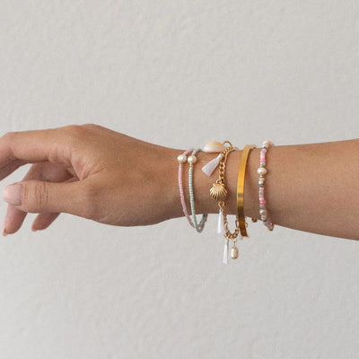 Tess - Bracelet perles et perles pastel