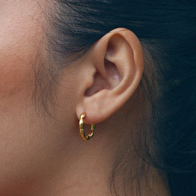 Mila - Boucles d'Oreilles Créoles Bubbly Acier Inoxydable