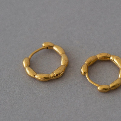 Mila - Boucles d'Oreilles Créoles Bubbly Acier Inoxydable