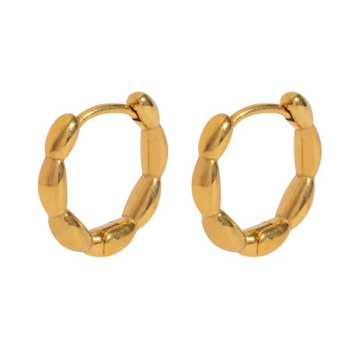 Mila - Boucles d'Oreilles Créoles Bubbly Acier Inoxydable