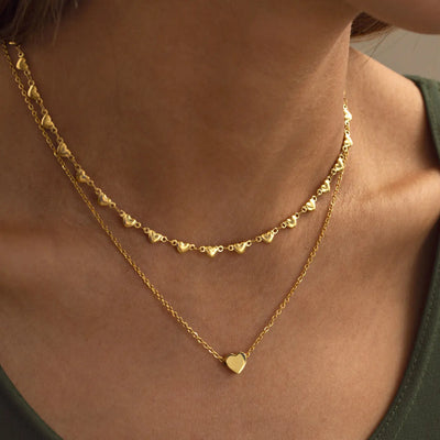 Sarah - Collier Chaîne Coeur Acier Inoxydable