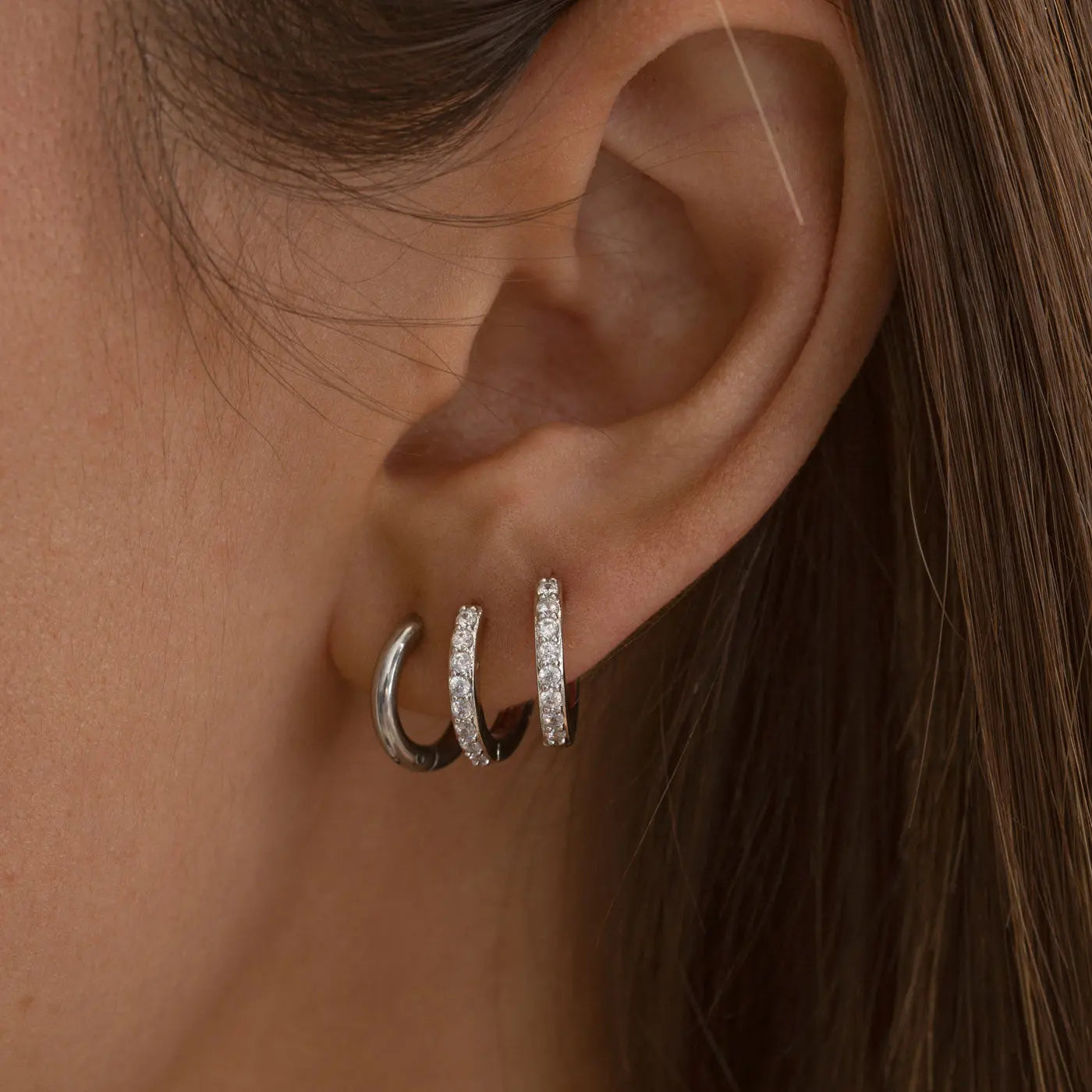 Harper - Boucles d'Oreilles Créoles 12 mm Acier Inoxydable
