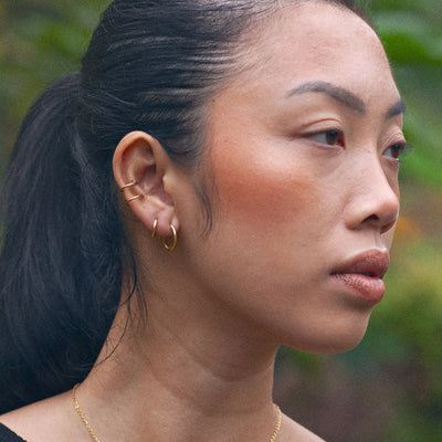 Harper - Boucles d'Oreilles Créoles 12 mm Acier Inoxydable