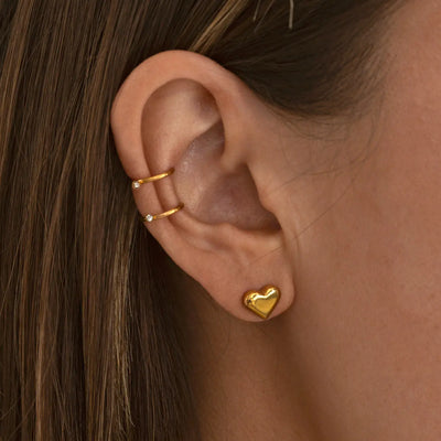 Sophia - Boucle d'oreille en acier inoxydable 8mm