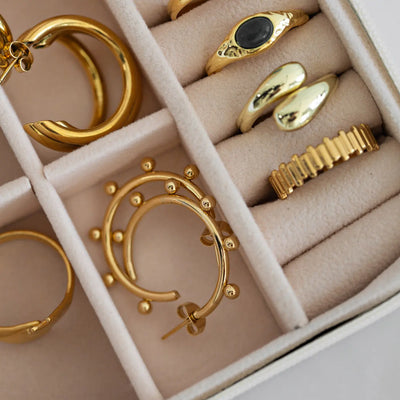 Gabriella - Boucles d'oreilles créoles souples en acier inoxydable