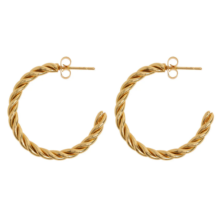 Alicia - Twisted Hoop Earrings Stainless Steel Timi of Sweden