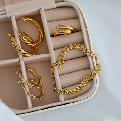 Fleur - Bracelet Wishbone Acier Inoxydable