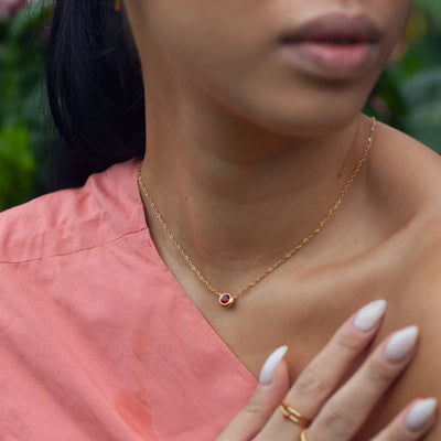 Collier en cristal de chakra en acier inoxydable