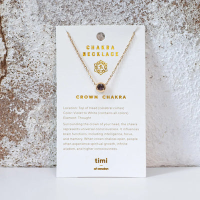 Collier en cristal de chakra en acier inoxydable