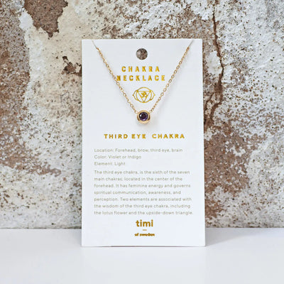 Collier en cristal de chakra en acier inoxydable