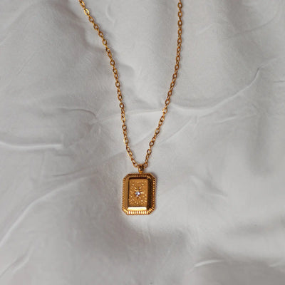 Jules - Collier Étiquette d'Amour Acier Inoxydable