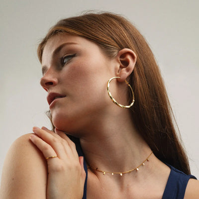 Willow - Boucles d'oreilles créoles torsadées