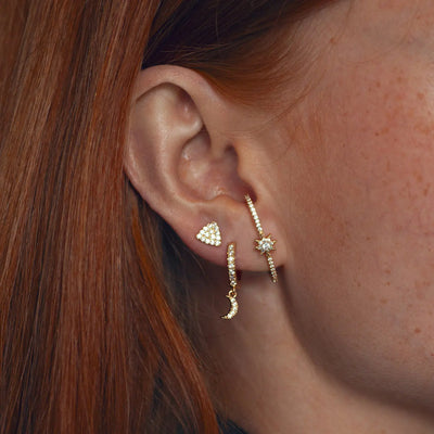 Aurora - Boucles d'oreilles à tige en cristal