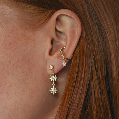 Eliza - Bijou d'oreille pendant en cristal