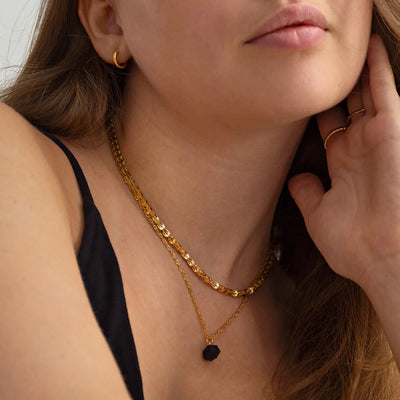 Isolde - Collier Agate Noire