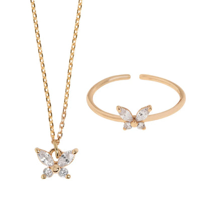 Leah Butterfly Crystal Set