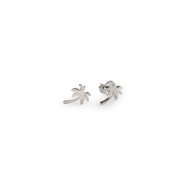 Vanja - Boucles d'oreilles en acier inoxydable en forme de palmier