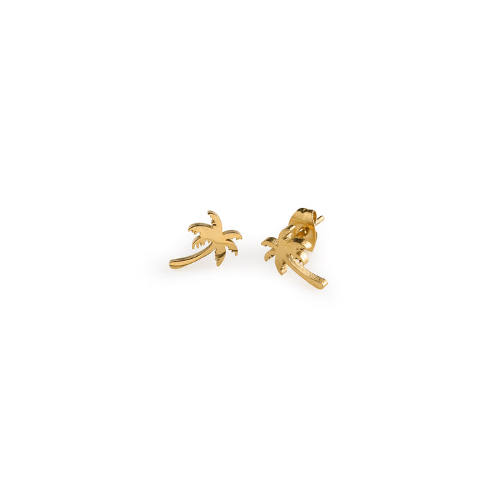 Vanja - Boucles d'oreilles en acier inoxydable en forme de palmier