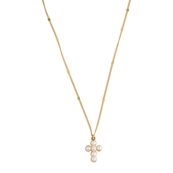 Essie - Collier pendentif croix en perle suspendu Stai