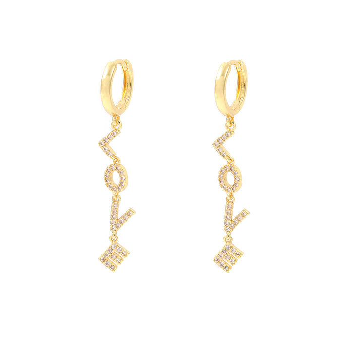 Millie - Boucles d'oreilles créoles en cristal Love Letter Danglin'