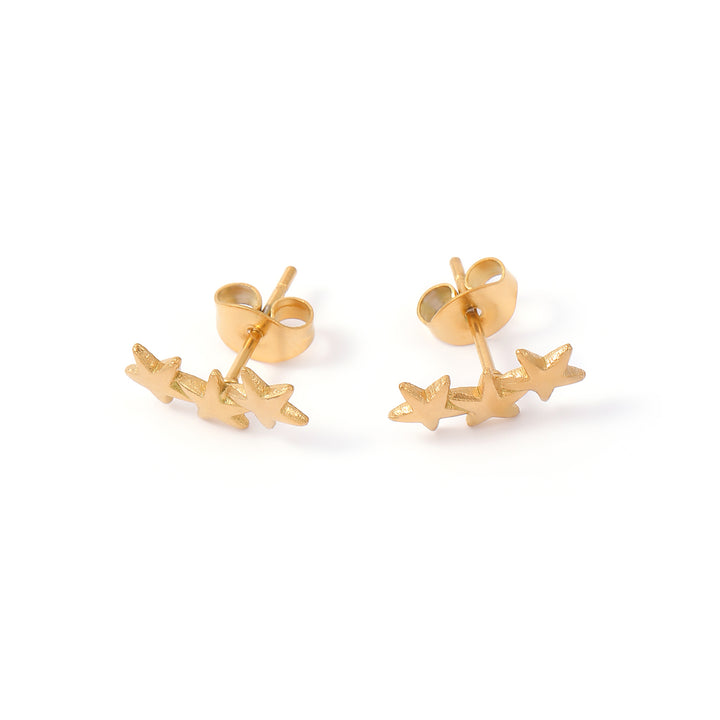 Skylar - Boucles d'oreilles mini Star Climber en acier inoxydable