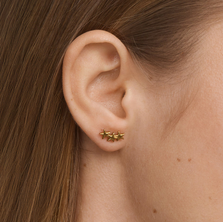 Skylar - Boucles d'oreilles mini Star Climber en acier inoxydable