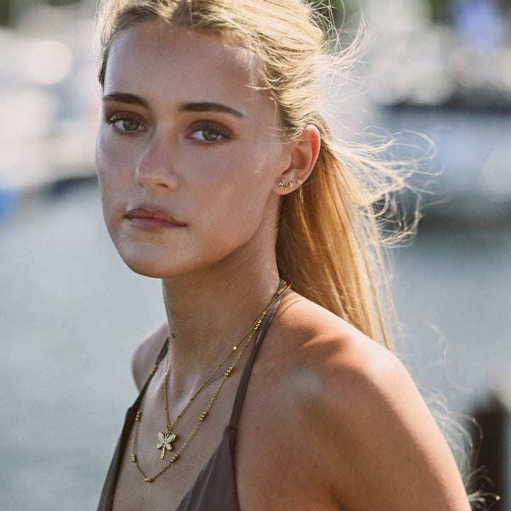 Noya - Collier Libellule Or Acier Inoxydable