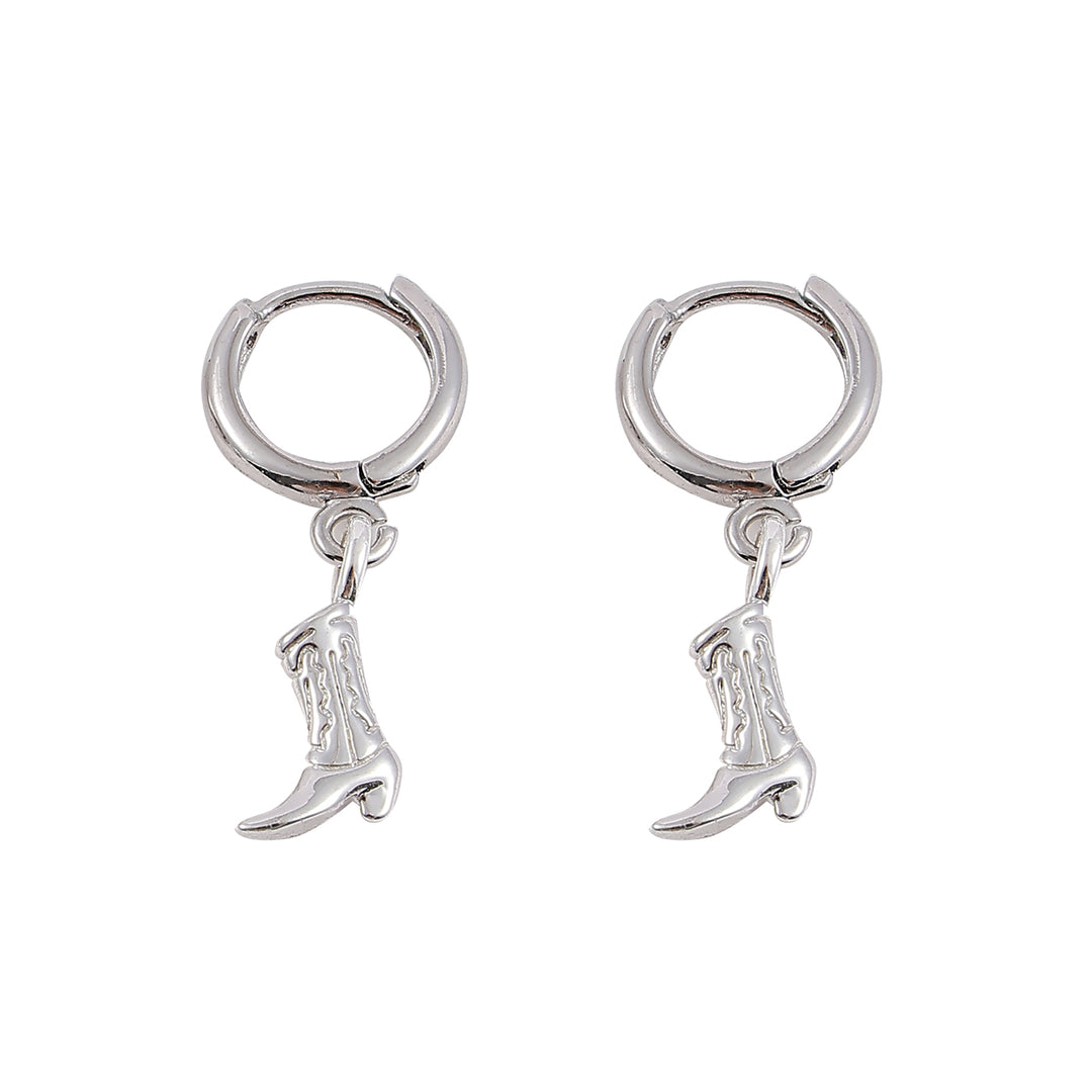 Wendy - Boucles d'oreilles en forme de hoop avec des bottes de cowboy