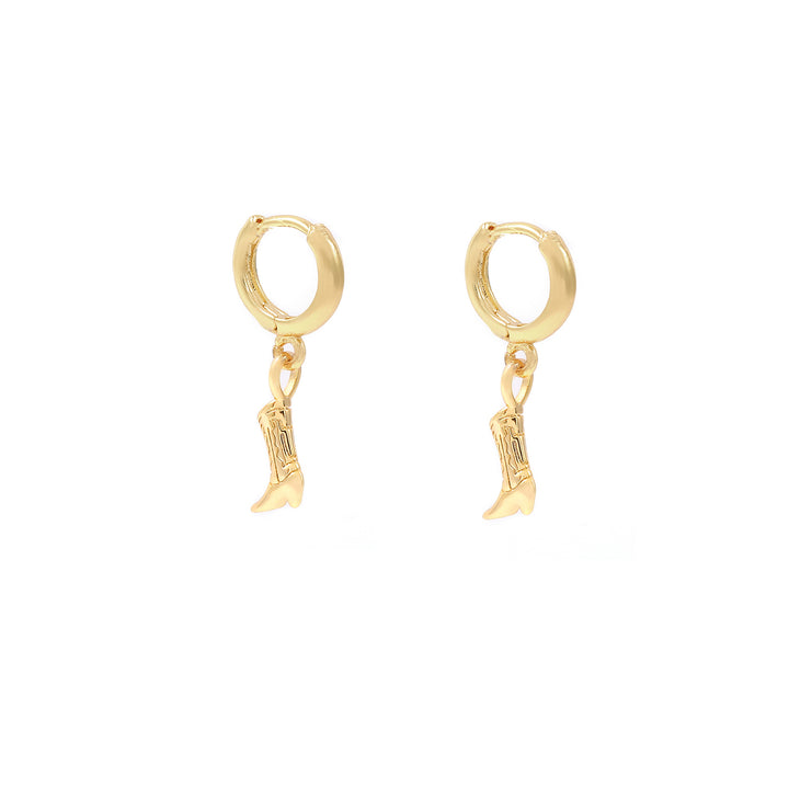 Wendy - Boucles d'oreilles en forme de hoop avec des bottes de cowboy