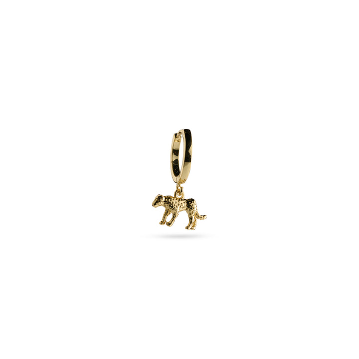 Quinn - Leopard Charm Hoop Earrings