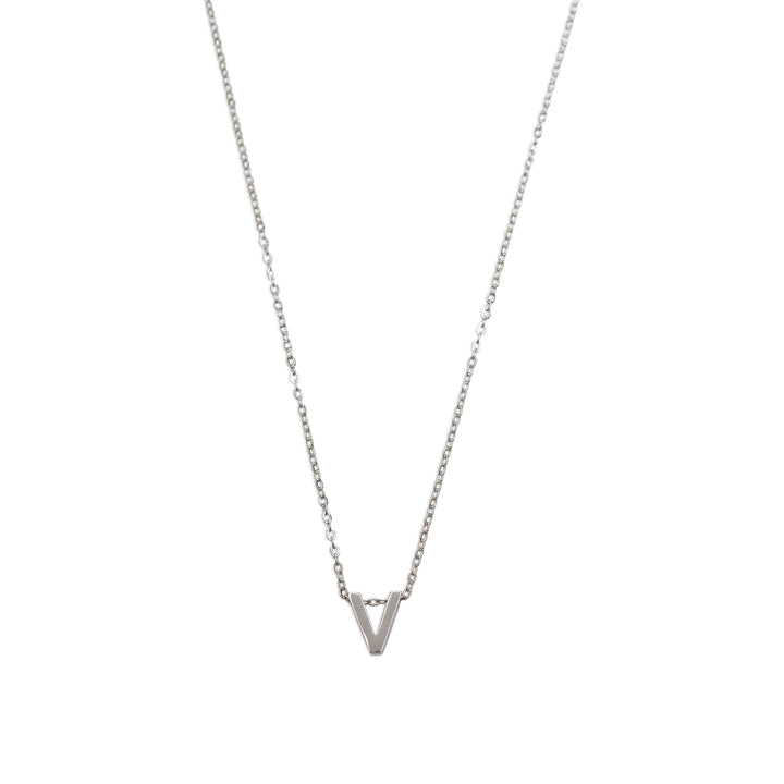 Viola - Collier Lettre Acier Inoxydable Argenté