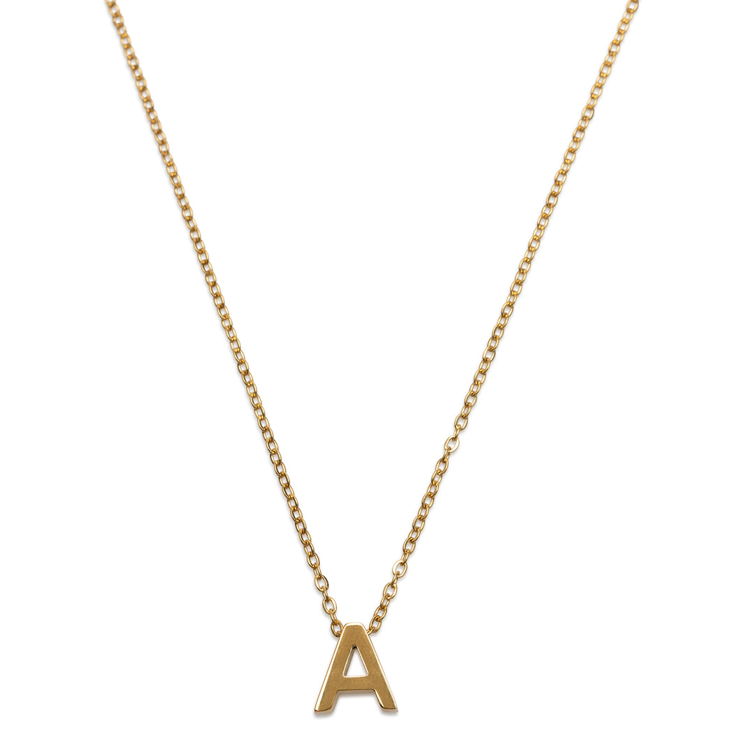 Viola - Letter Necklace Stainless Steel Gold