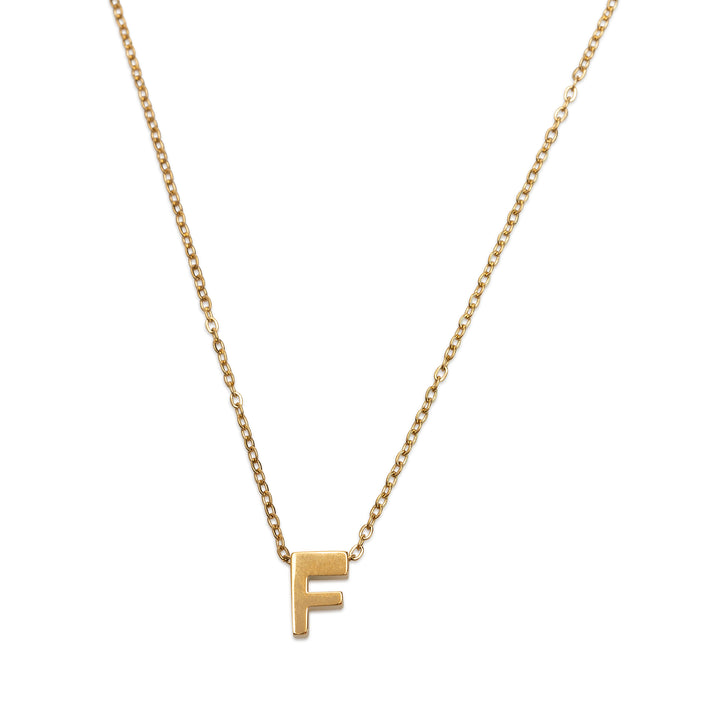 Viola - Letter Necklace Stainless Steel Gold
