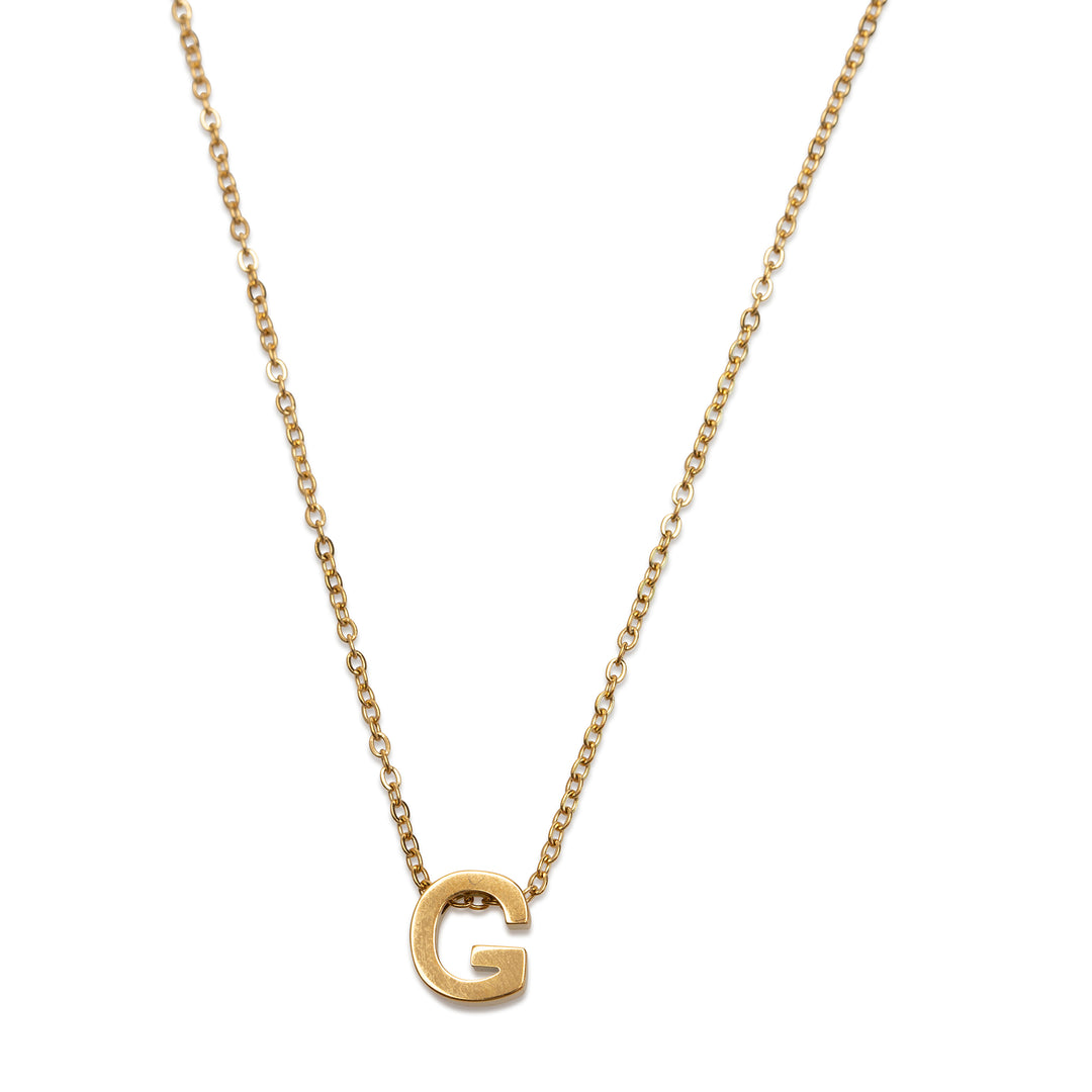Viola - Letter Necklace Stainless Steel Gold